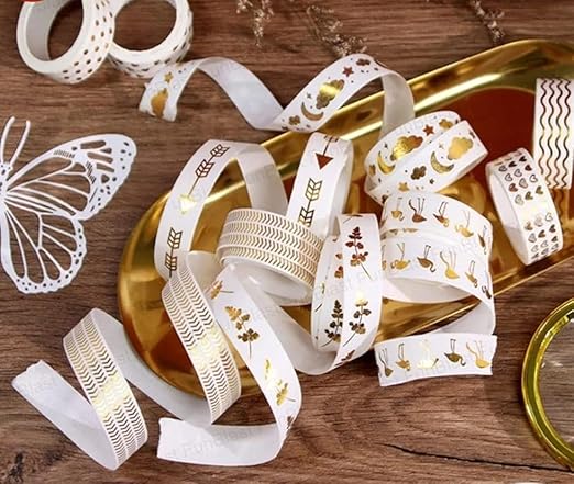 Metallic Foiled Washi Tape Set – Pack of 5