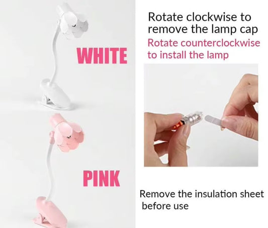 Petal Glow Mini Clip-On Book Light