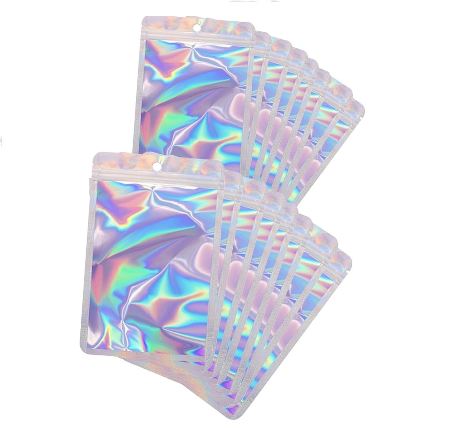 Resealable Holographic Ziplock Mylar Bags (Size in cm)