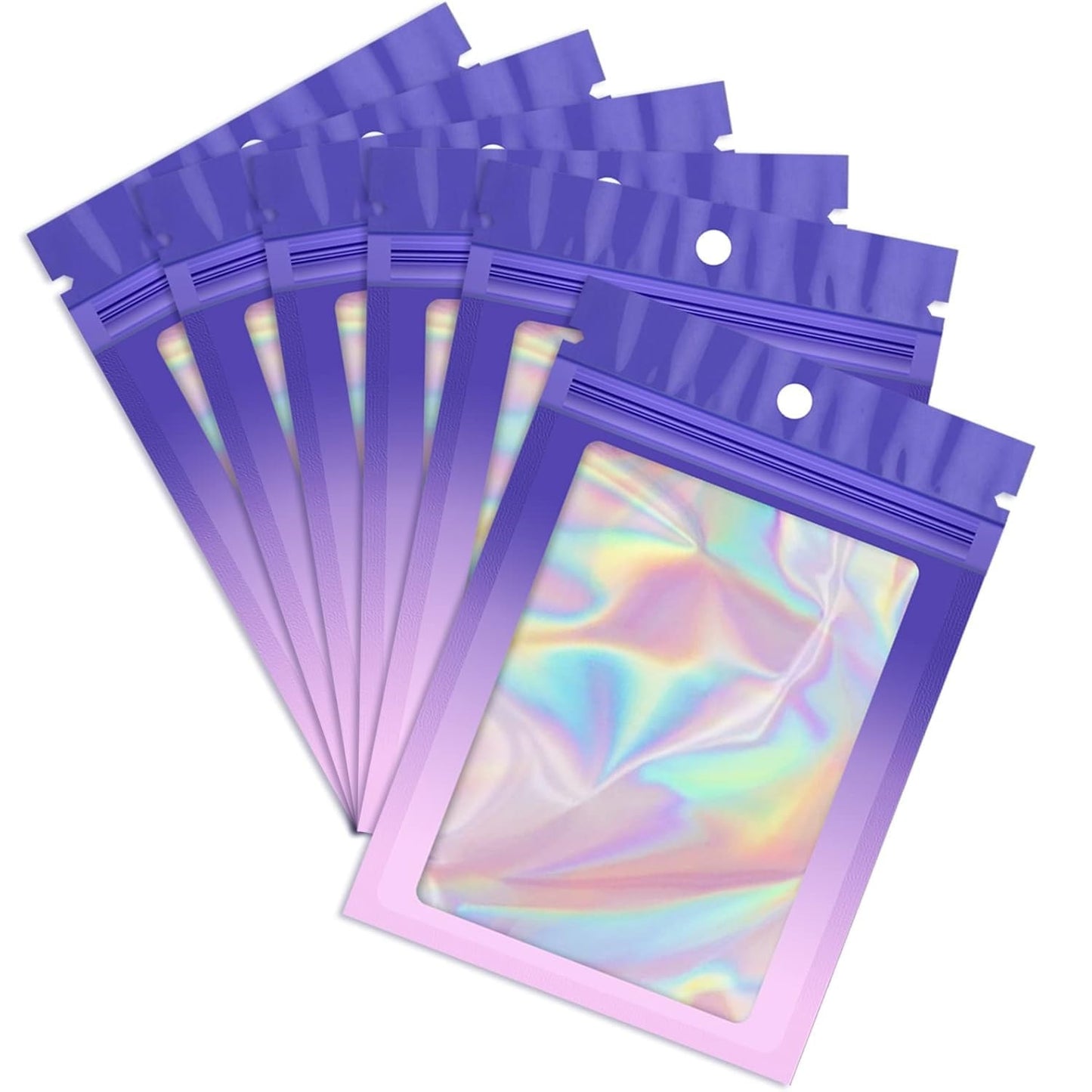 Resealable Holographic Ziplock Mylar Bags (Size in cm)