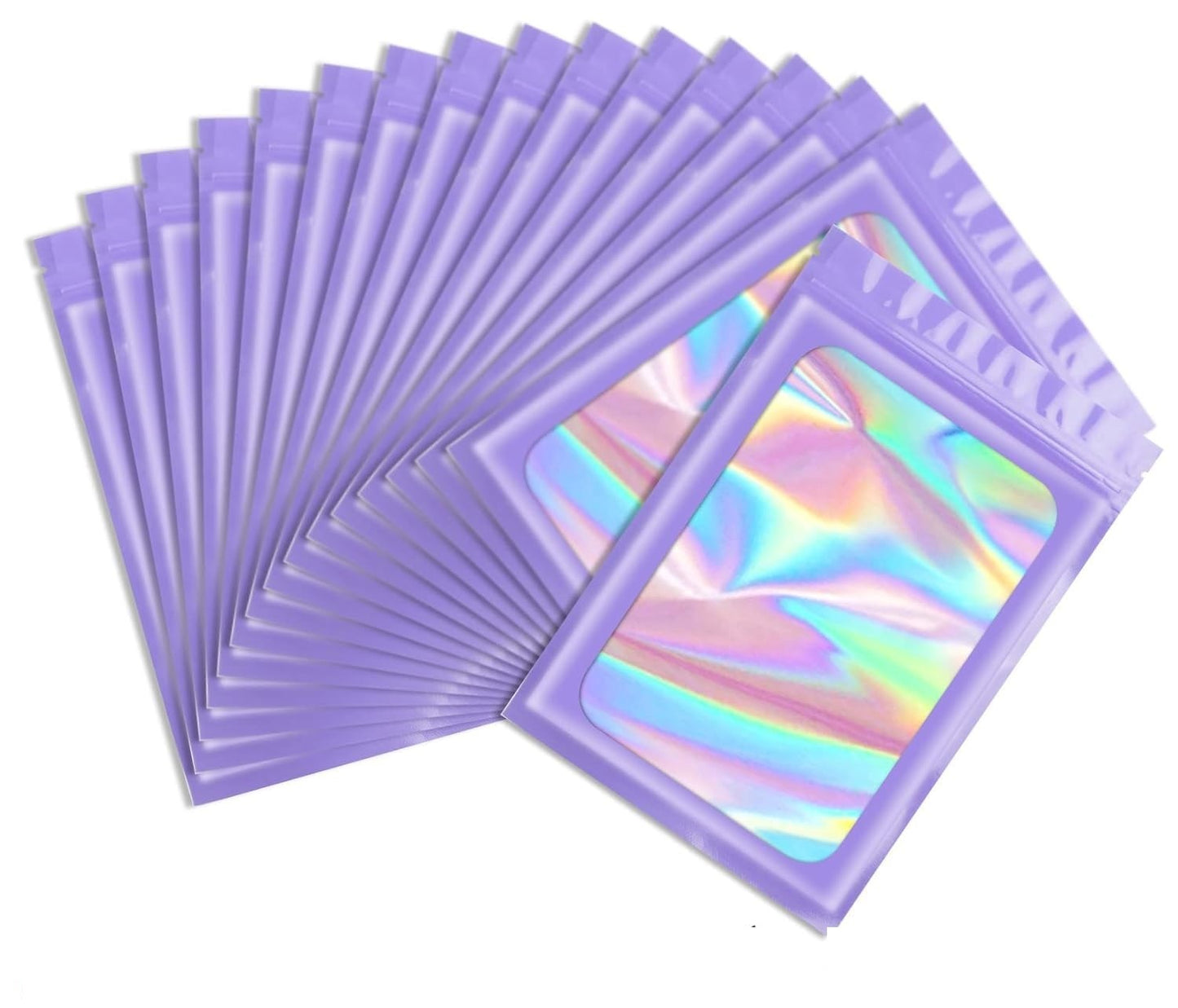 Resealable Holographic Ziplock Mylar Bags (Size in cm)