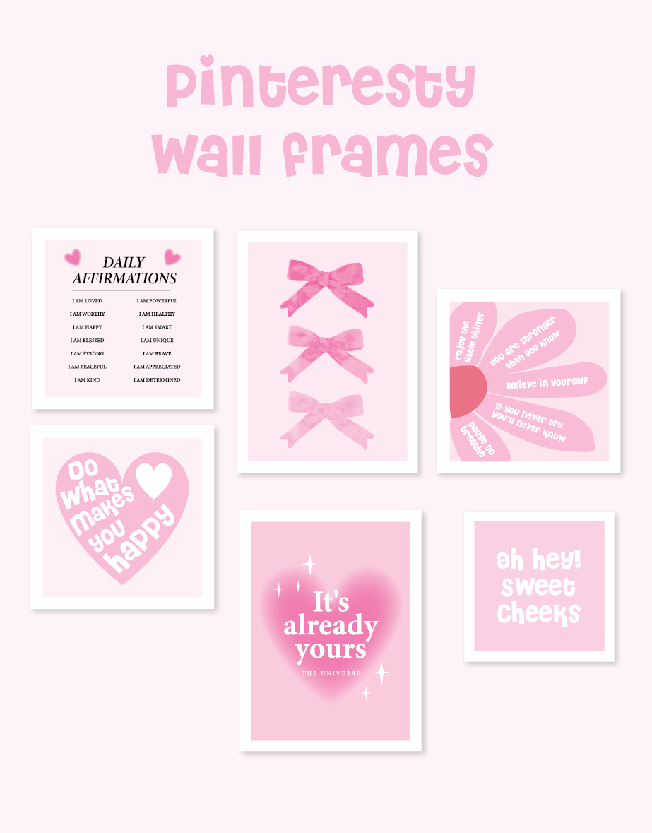Soft Girl Aesthetic Wall Frames