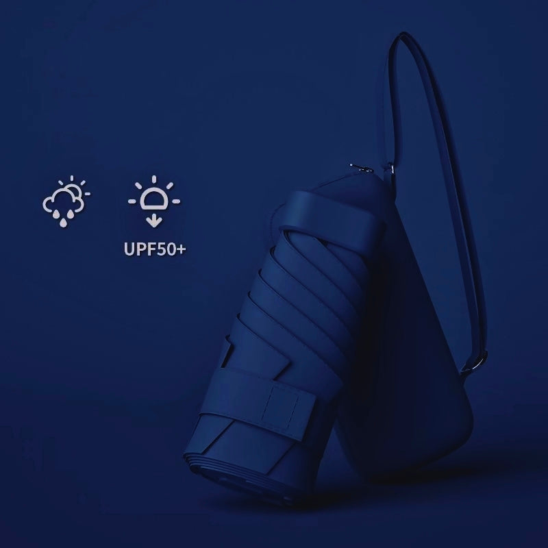 Chic tones & Ultra compact pastel umbrella with case | For rains and sunny day | UV Protection