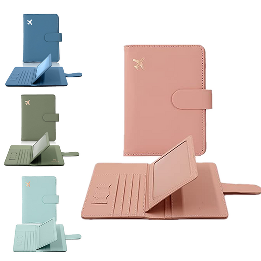Soft Voyage RFID Blocking Multi Compartment Pastel Passport Wallet Holder Organiser | PU Leather