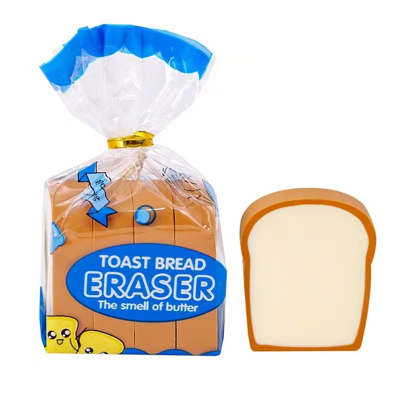Mini Bread Slice Erasers (4 pcs in a set)