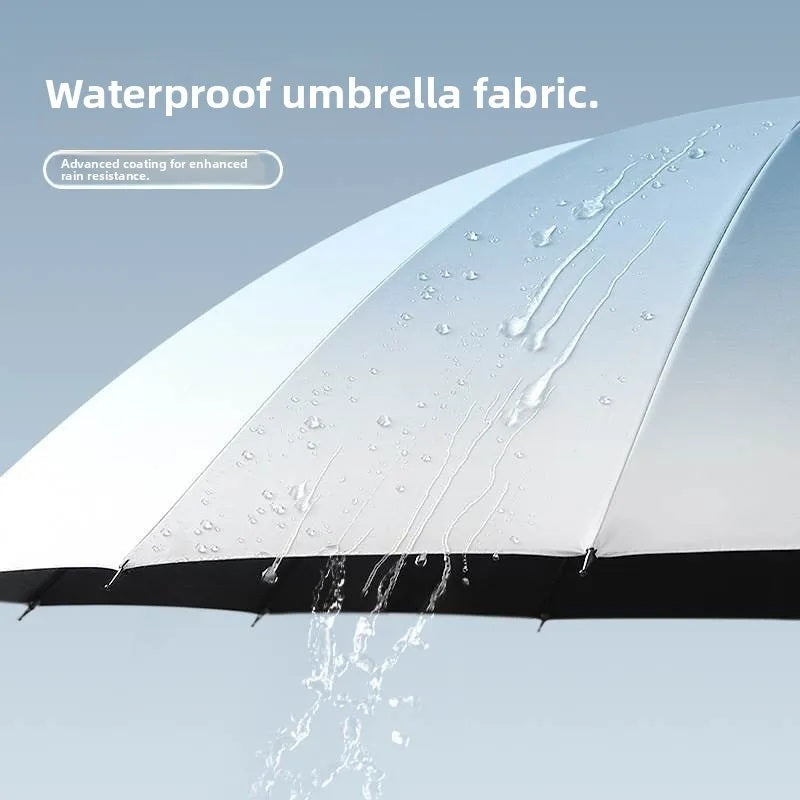 Fresh Gradient Semi Automatic Long Umbrella | UV & Rain Protection