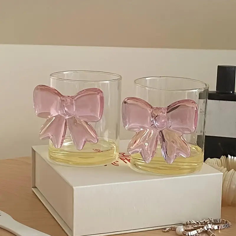 Luxury Pink Bow Elegant Glass | 300 ml