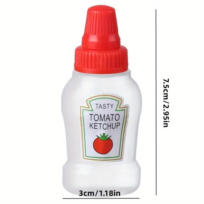 Tiny Tom Refillable Sauce Bottles for Bento, Picnic, or Lunchbox | Set of 2