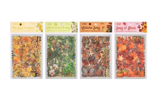 Botanical Bliss PET Sticker Set for Scrapbooking, Journaling, Planner & DIY Decor