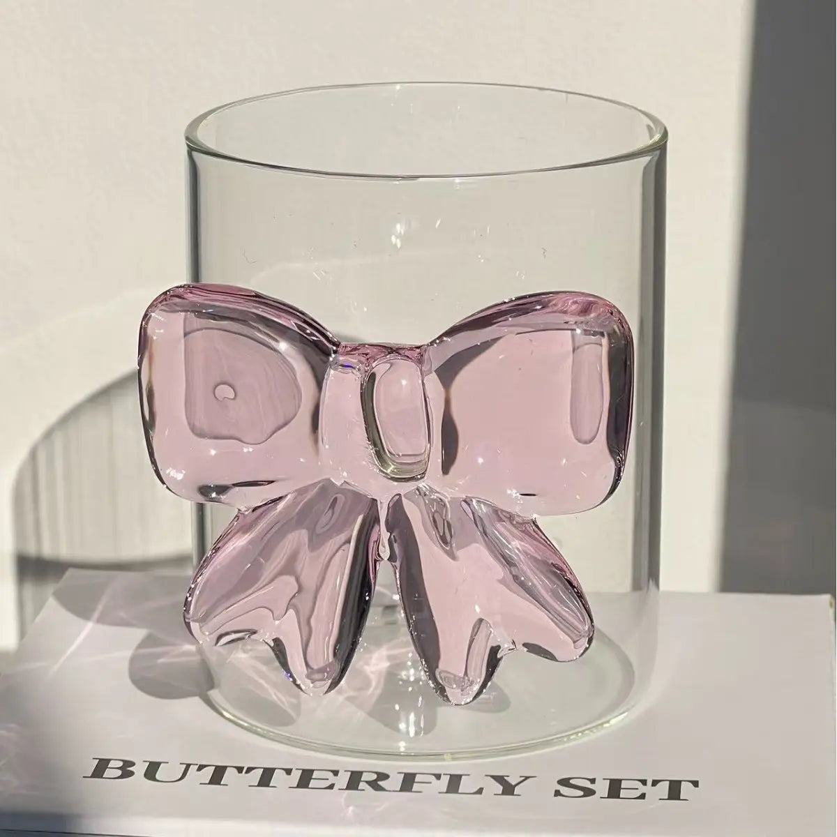 Luxury Pink Bow Elegant Glass | 300 ml