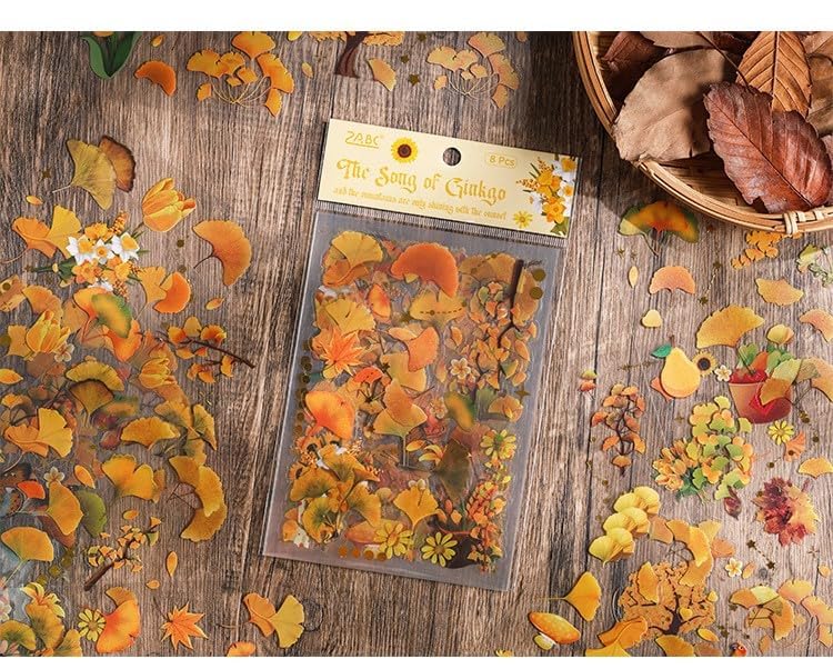 Botanical Bliss PET Sticker Set for Scrapbooking, Journaling, Planner & DIY Decor
