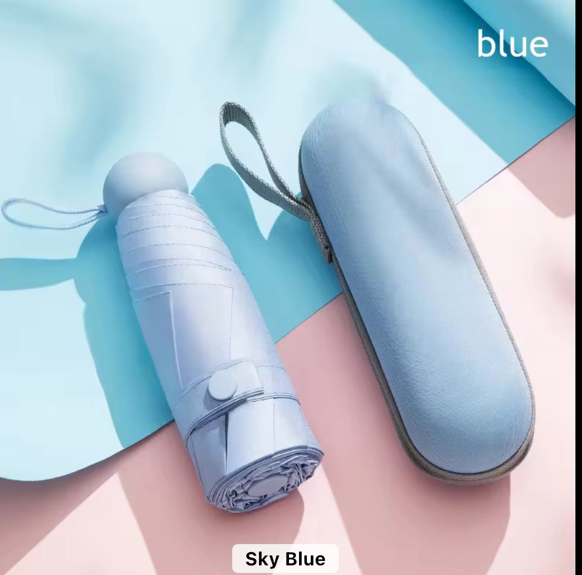 Soft hued pastel capsule umbrella with Box | For rains and sunny day