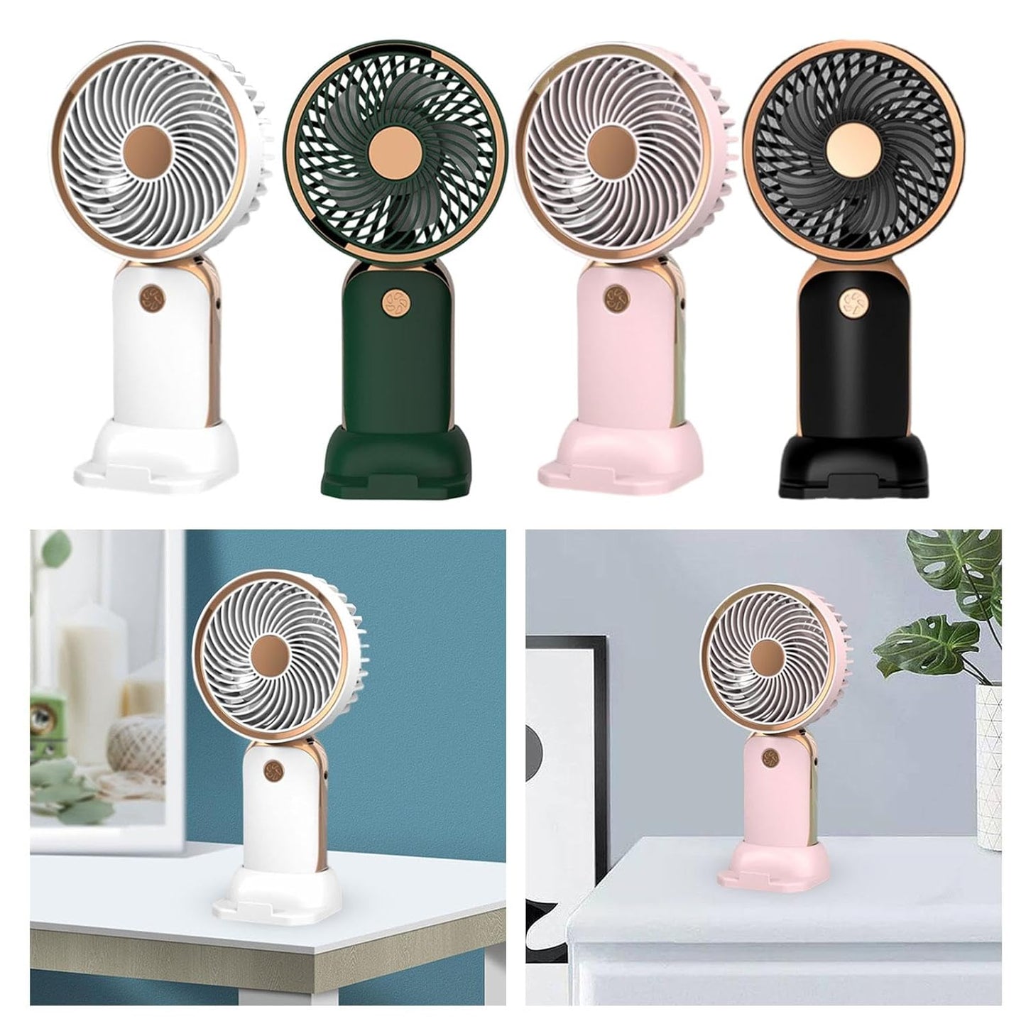 Cooly Pie Mini Fan – Portable, Handheld & Desktop Cooling Fan (USB Rechargeable)