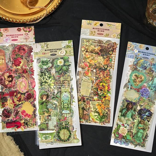 Retro Vintage charm PET sticker set