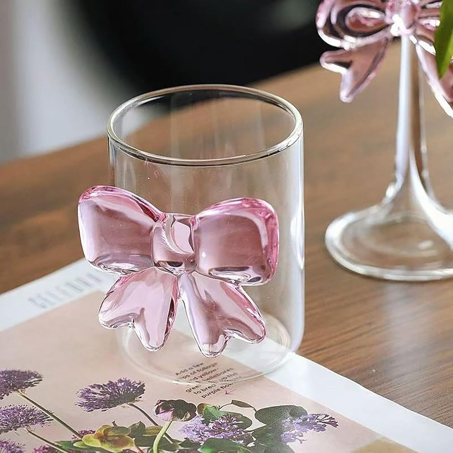 Luxury Pink Bow Elegant Glass | 300 ml