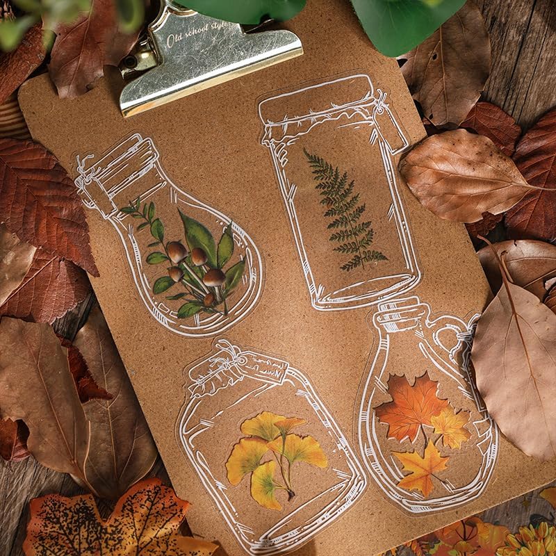 Botanical Bliss PET Sticker Set for Scrapbooking, Journaling, Planner & DIY Decor