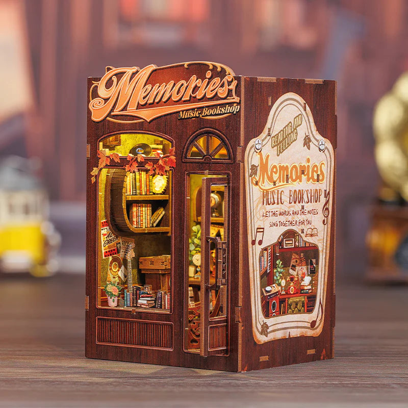 Memories Music Bookshop – DIY Bookstore Miniature Kit for your Bookshelf