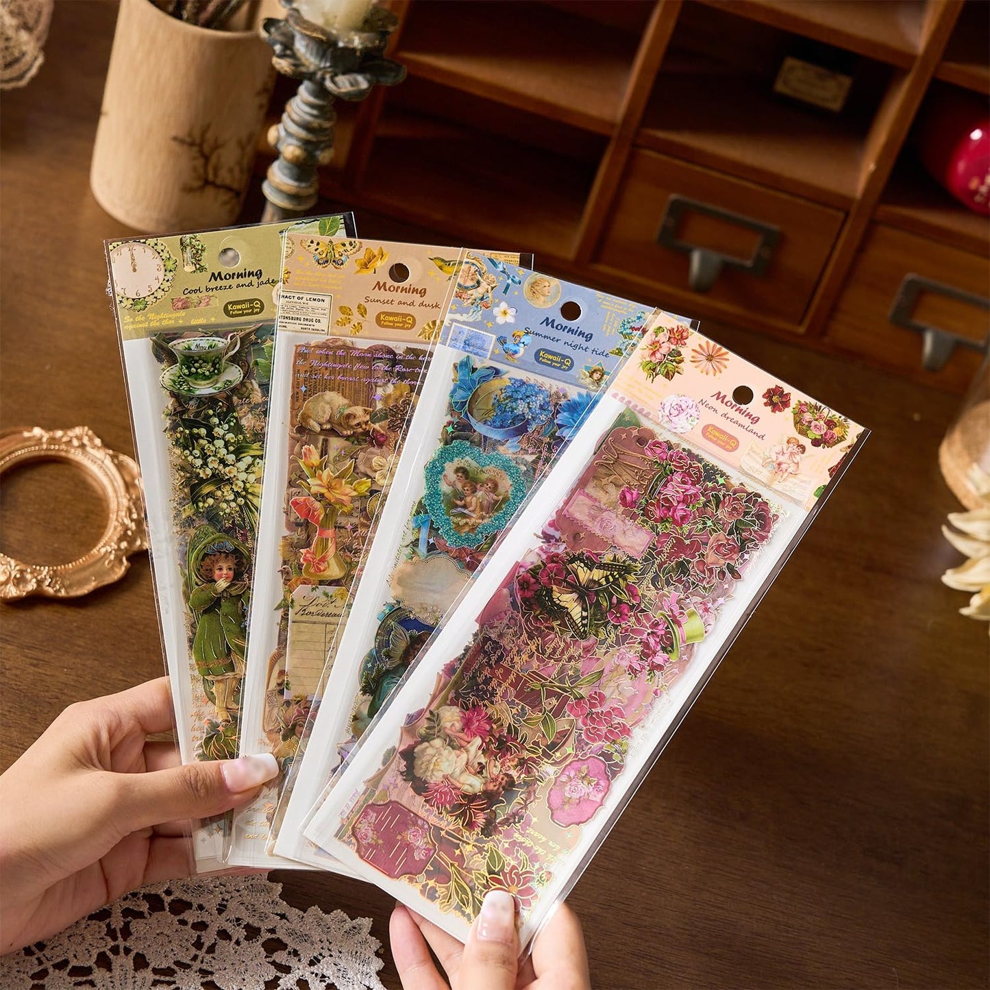Retro Vintage charm PET sticker set