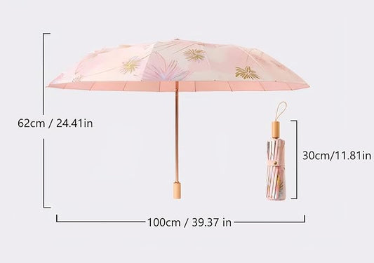 Sweet Bloom Umbrella with Pouch- UV Protection | Windproof