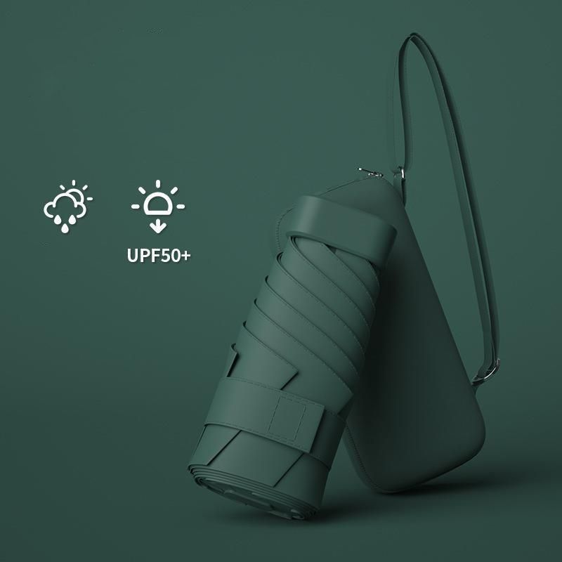 Chic tones & Ultra compact pastel umbrella with case | For rains and sunny day | UV Protection