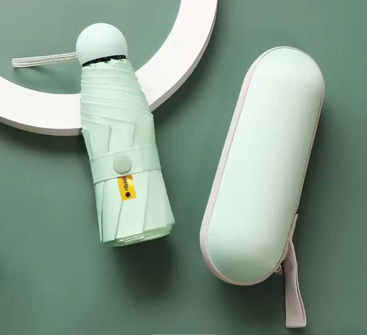 Soft hued pastel capsule umbrella with Box | For rains and sunny day