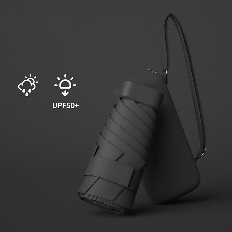 Chic tones & Ultra compact pastel umbrella with case | For rains and sunny day | UV Protection