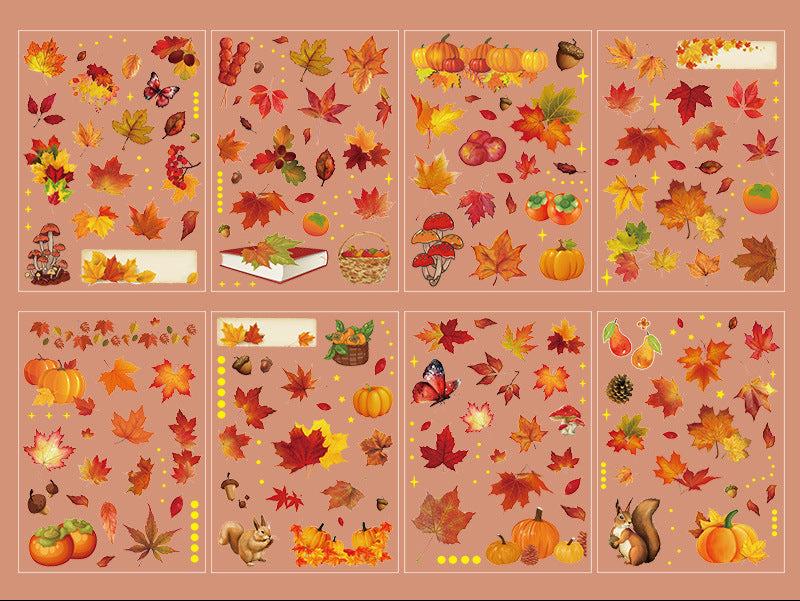 Botanical Bliss PET Sticker Set for Scrapbooking, Journaling, Planner & DIY Decor