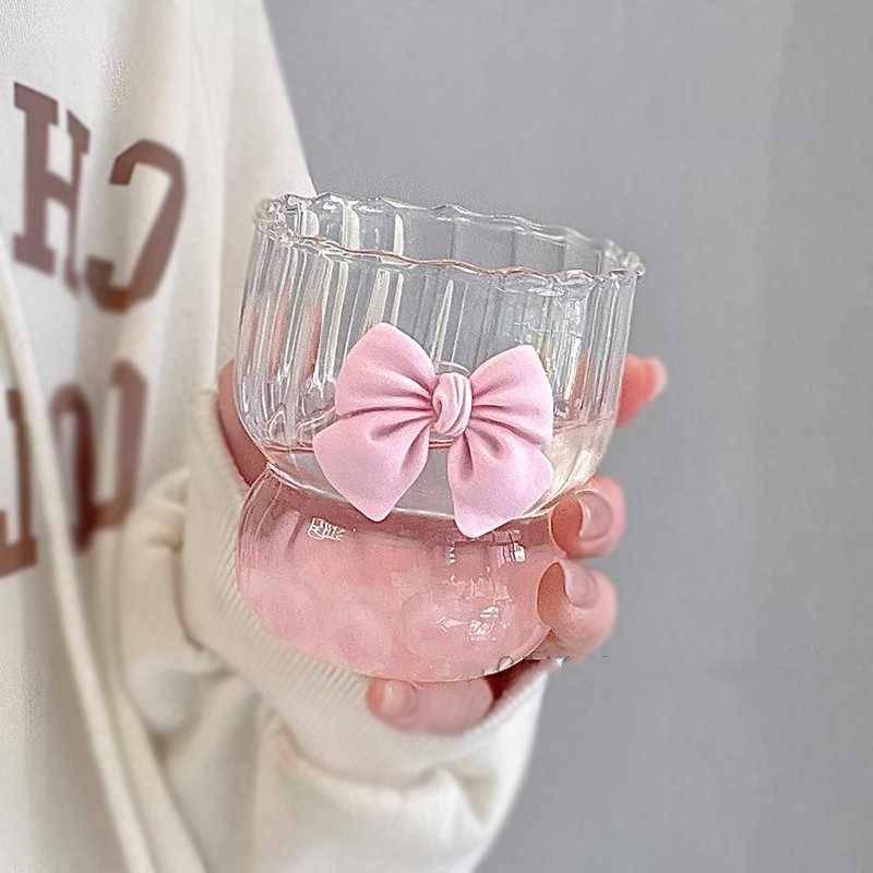 Pretty Bowknot Ribbed Pinteresty Glass | Borosilicate | 280 ml