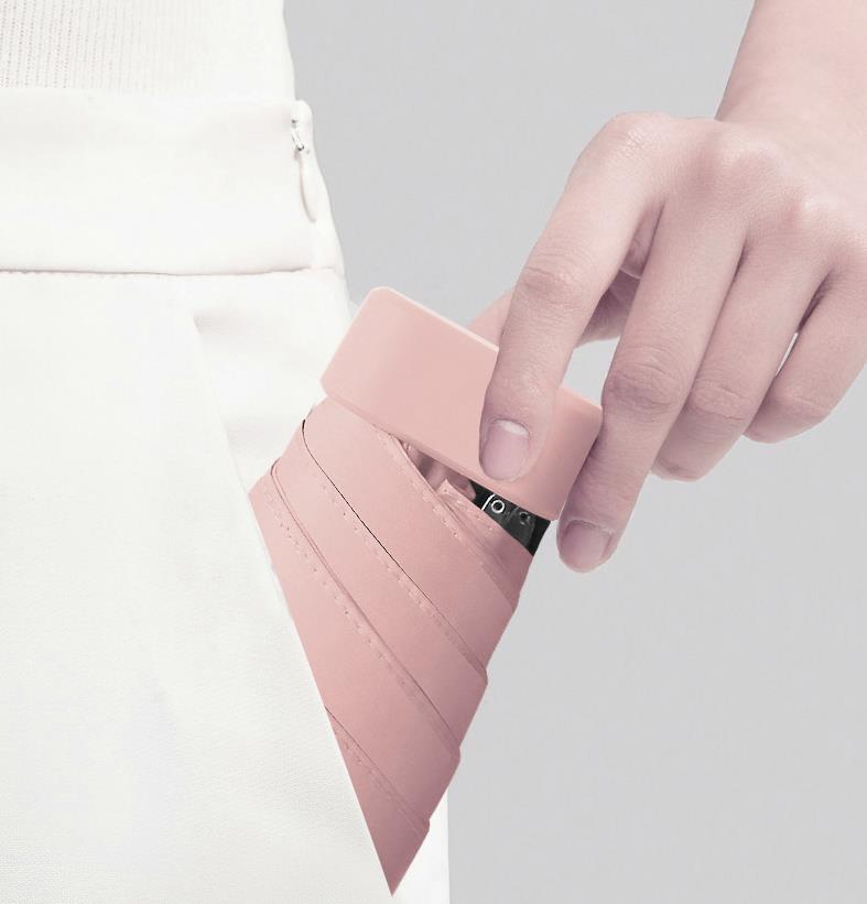 Chic tones & Ultra compact pastel umbrella with case | For rains and sunny day | UV Protection