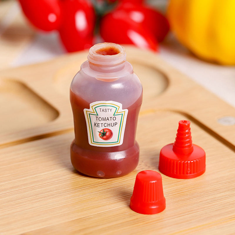 Tiny Tom Refillable Sauce Bottles for Bento, Picnic, or Lunchbox | Set of 2
