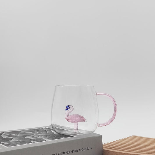 Enchanted Flamingo Glass Cup – 400ml