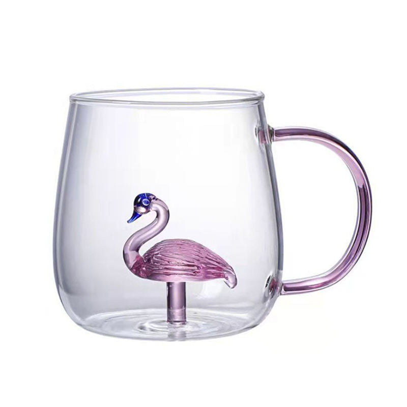 Enchanted Flamingo Glass Cup – 400ml