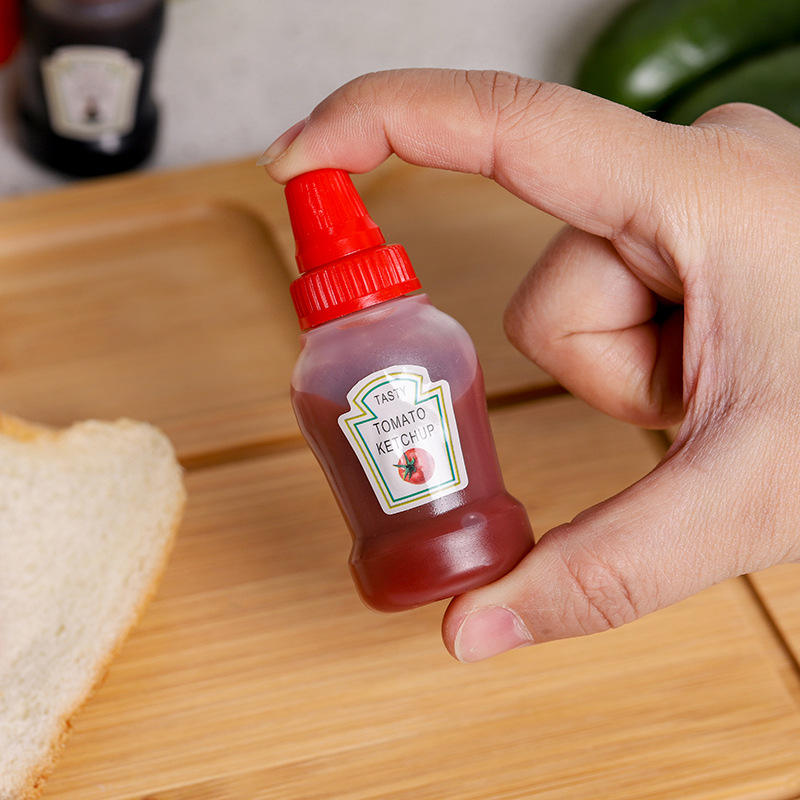 Tiny Tom Refillable Sauce Bottles for Bento, Picnic, or Lunchbox | Set of 2