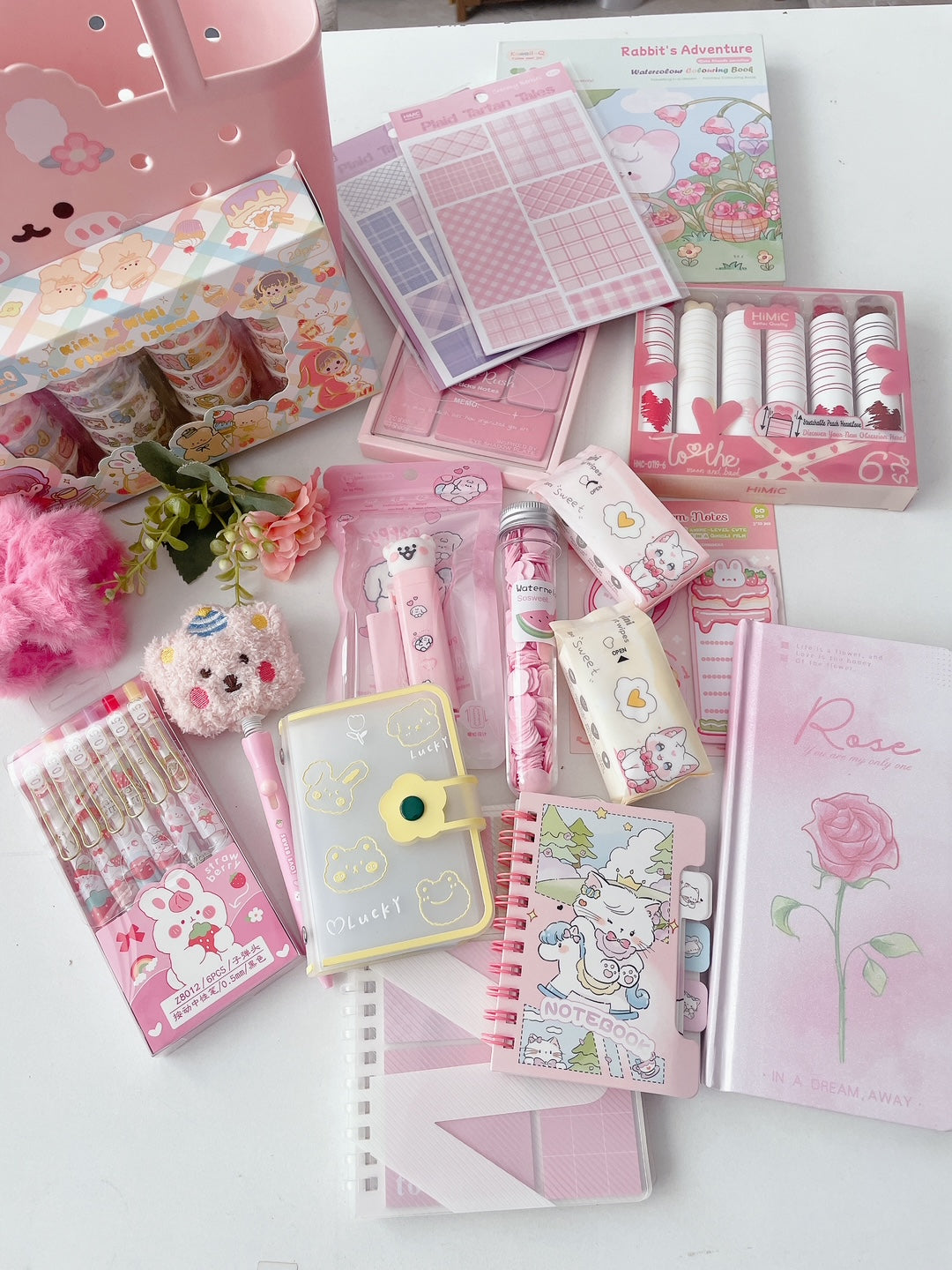 Lucky Bunny Pastel Stationery Hamper