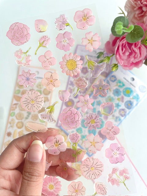 Shimmer Petal Stickers