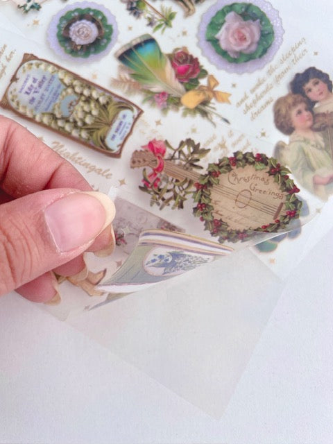 Retro Vintage charm PET sticker set