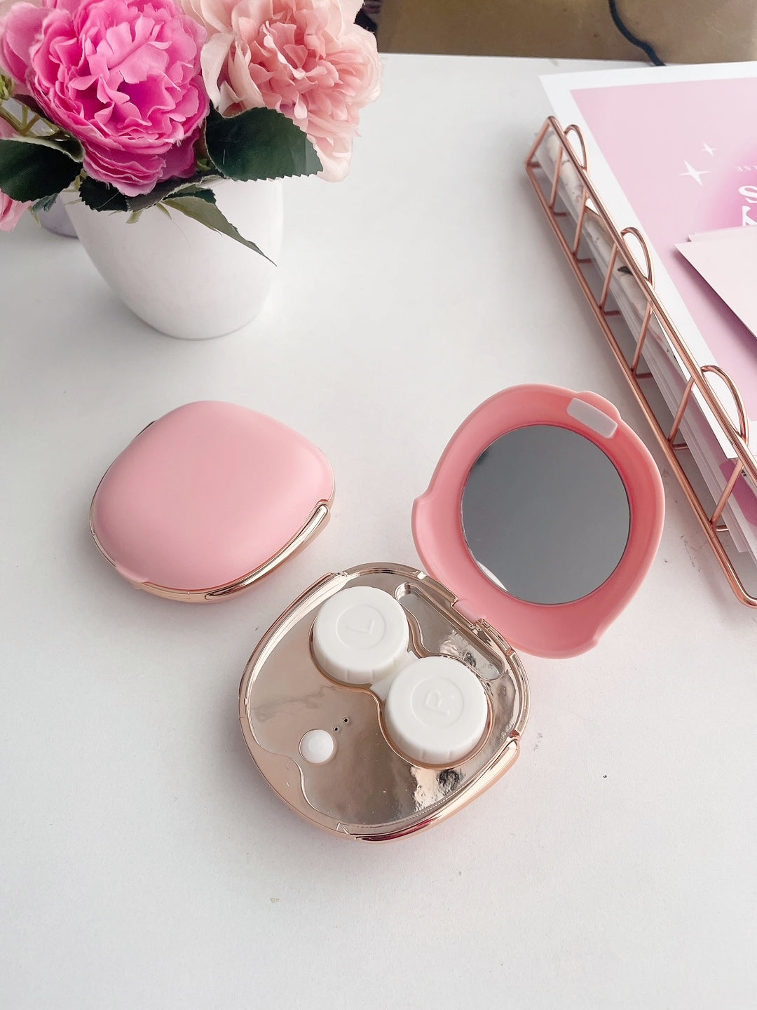 Ultrasonic Contact Lens Cleaner – Portable & Rechargeable | Pastel Pink