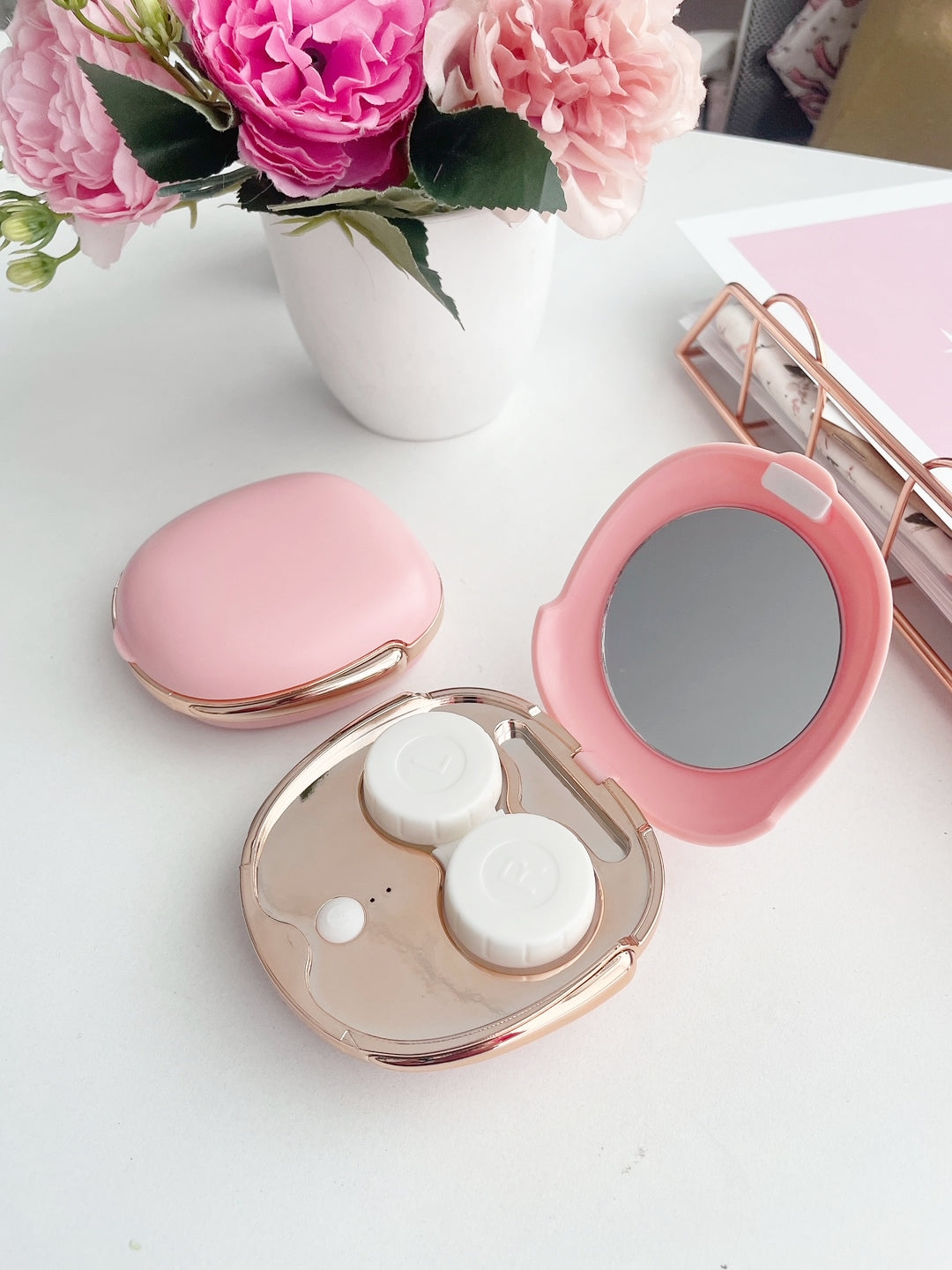 Ultrasonic Contact Lens Cleaner – Portable & Rechargeable | Pastel Pink