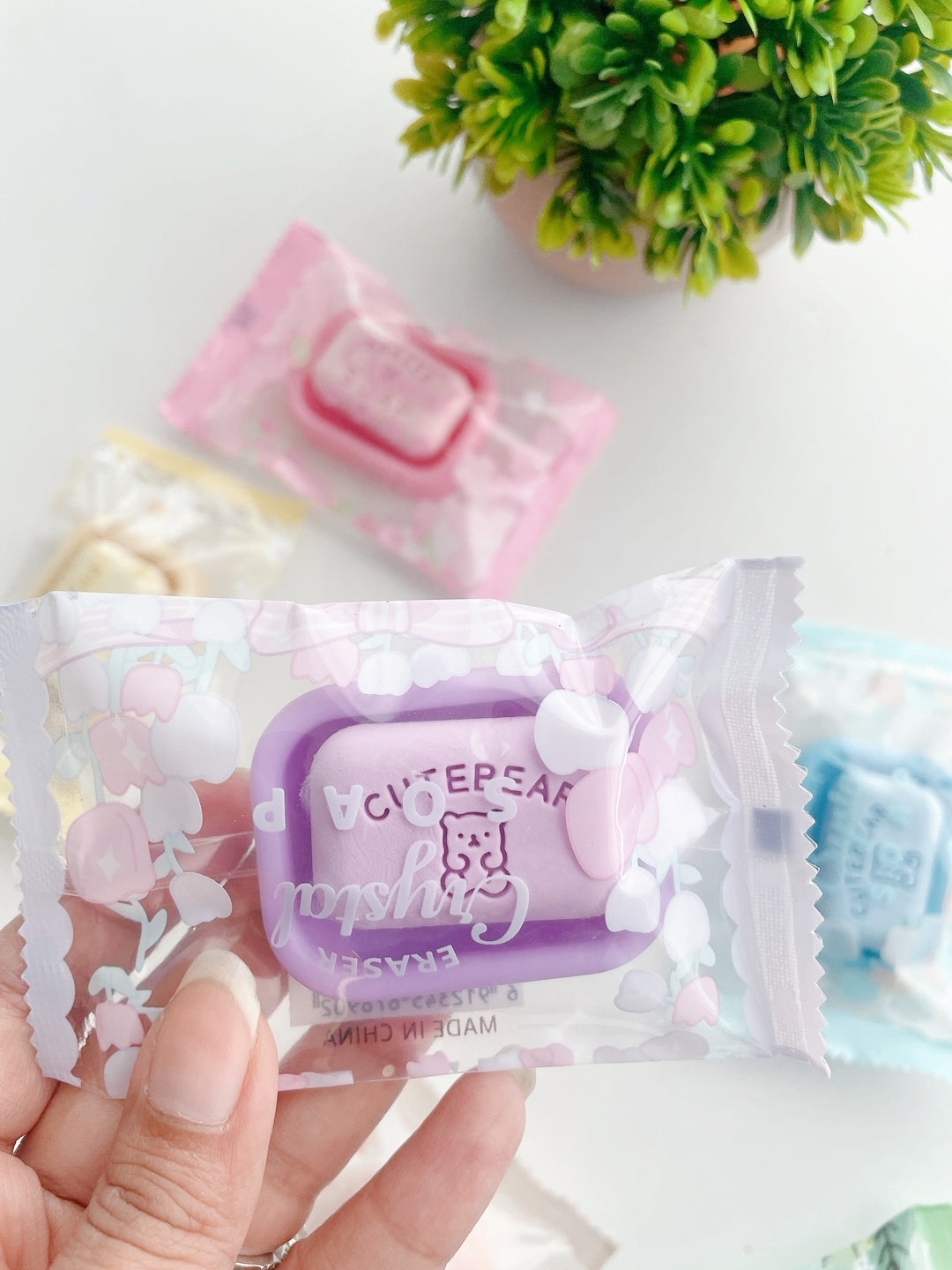 Tiny Pastel Soap bar erasers