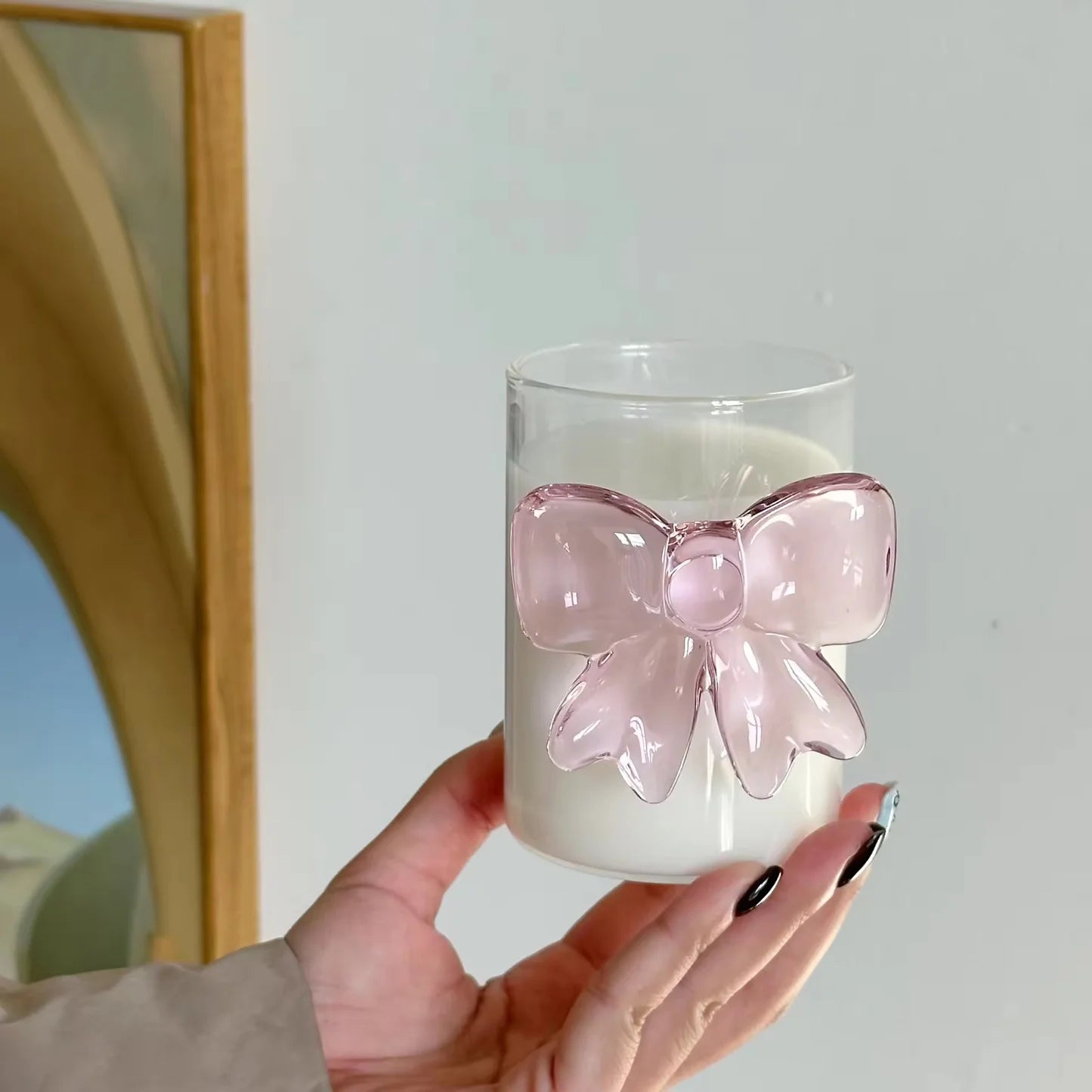 Luxury Pink Bow Elegant Glass | 300 ml