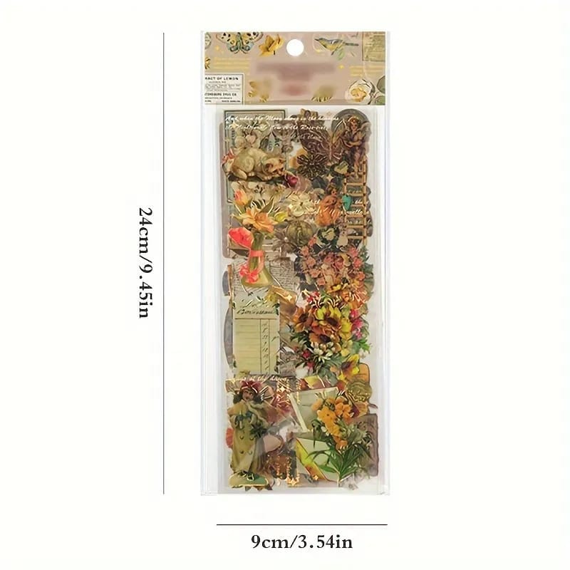 Retro Vintage charm PET sticker set