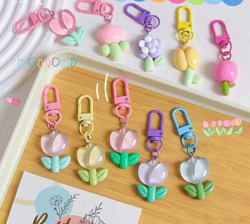 MagicGarden Acrylic/Resin Flower Keychain - Supple Room