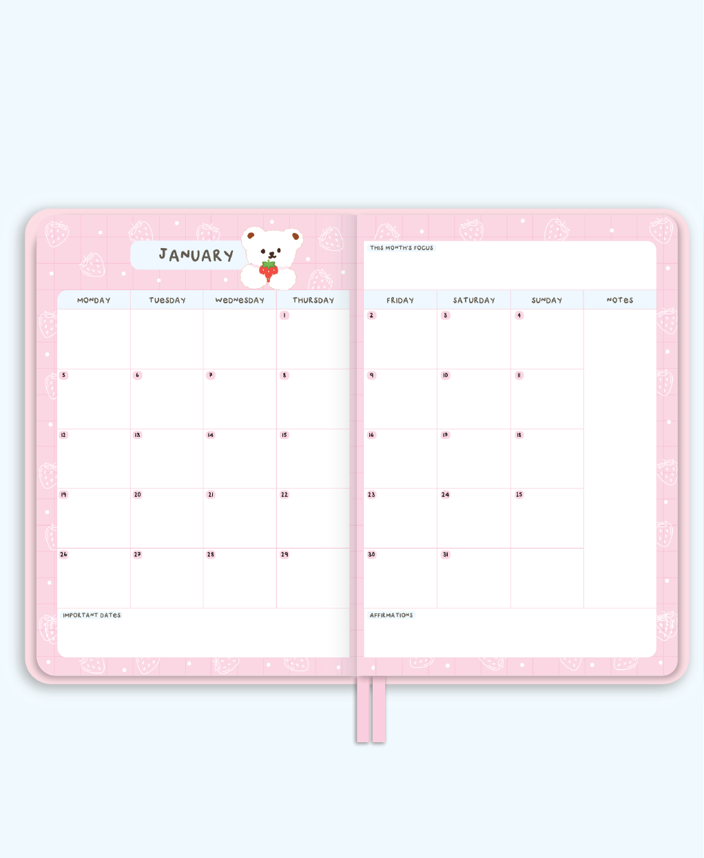 My Cozy Life 2026 Annual Planner with dates | Open for PREORDER