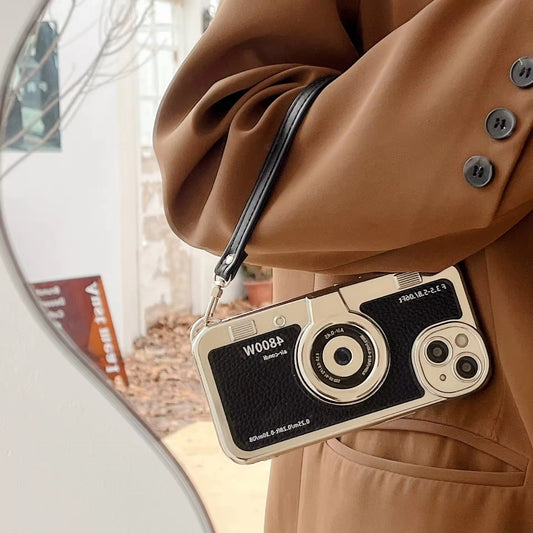 Vintage Camera Phone Case for iPhone with Strap | iPhone 14-15 Pro Max - Supple Room