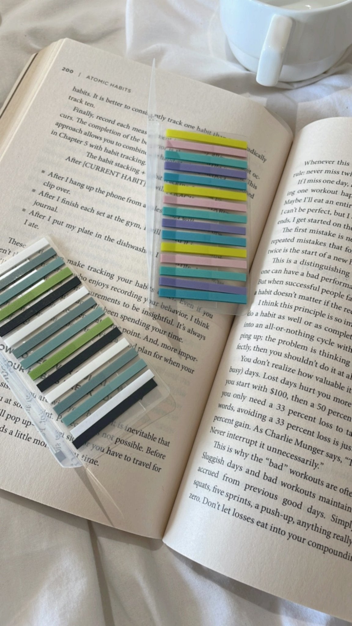 Classic thin highlighting strips Sticky notes