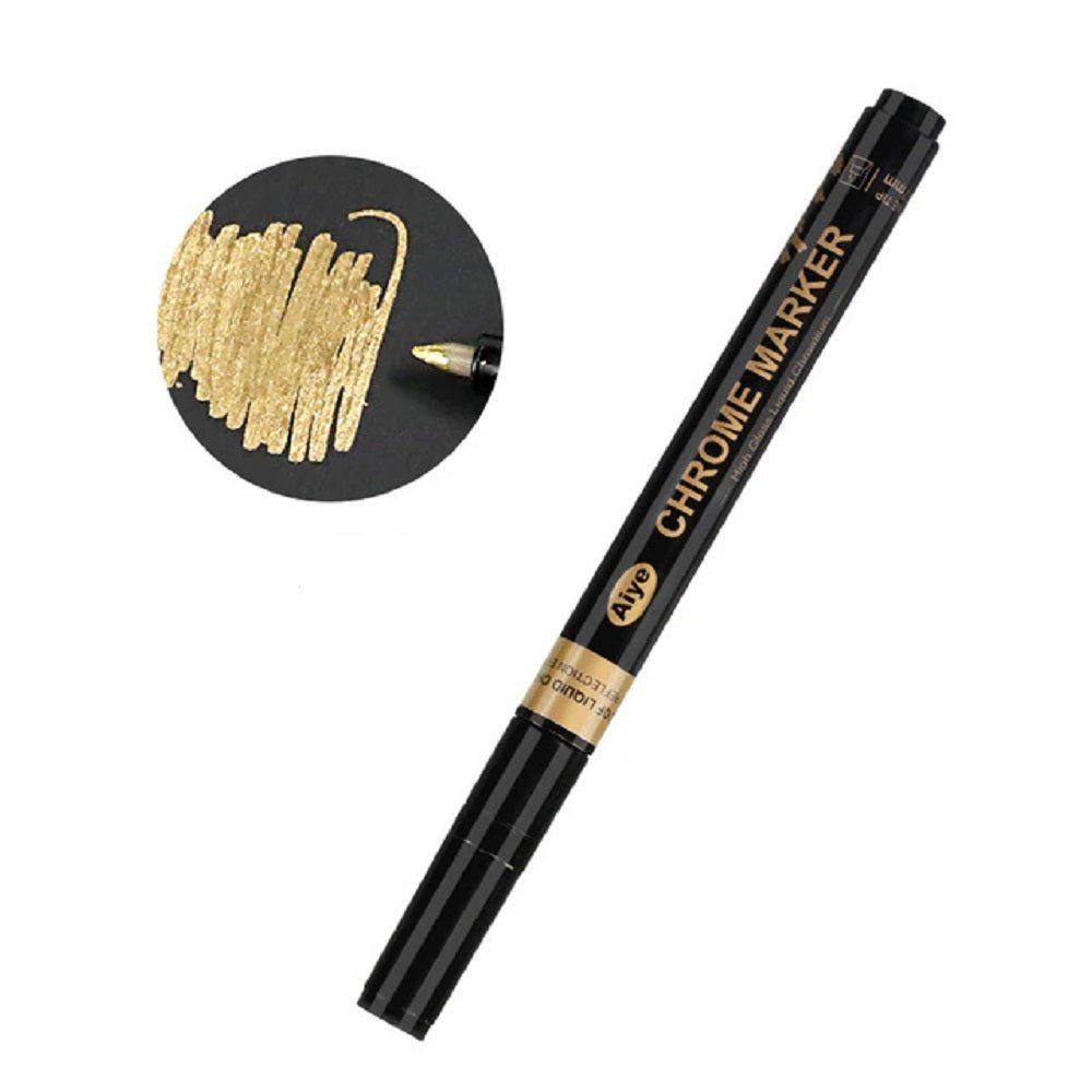 High Gloss Liquid Chrome Reflective mirror effect Marker pen | Gold/Rose gold/Silver - Supple Room