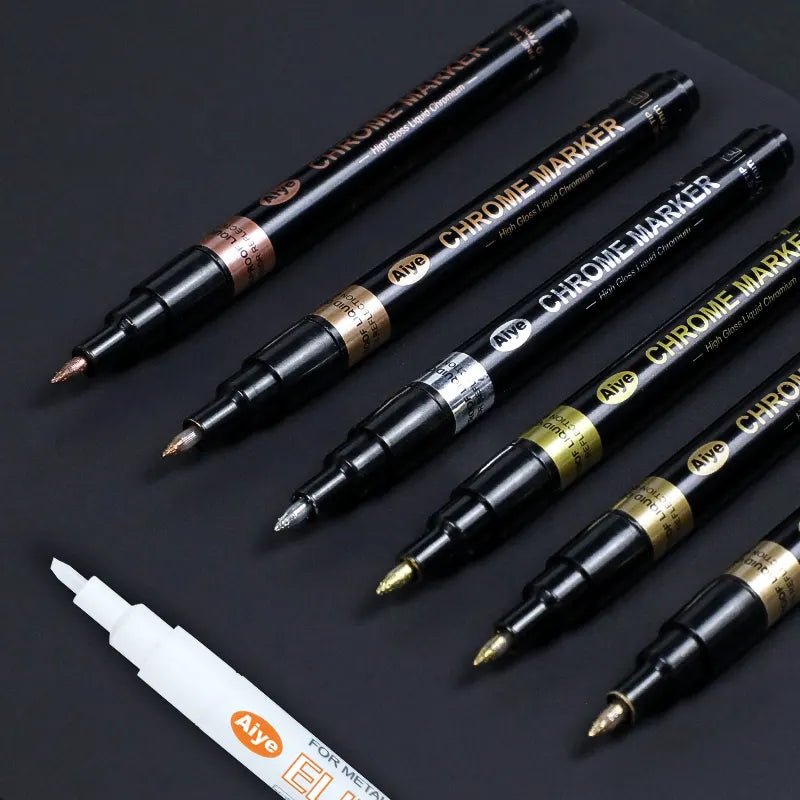 High Gloss Liquid Chrome Reflective mirror effect Marker pen | Gold/Rose gold/Silver - Supple Room