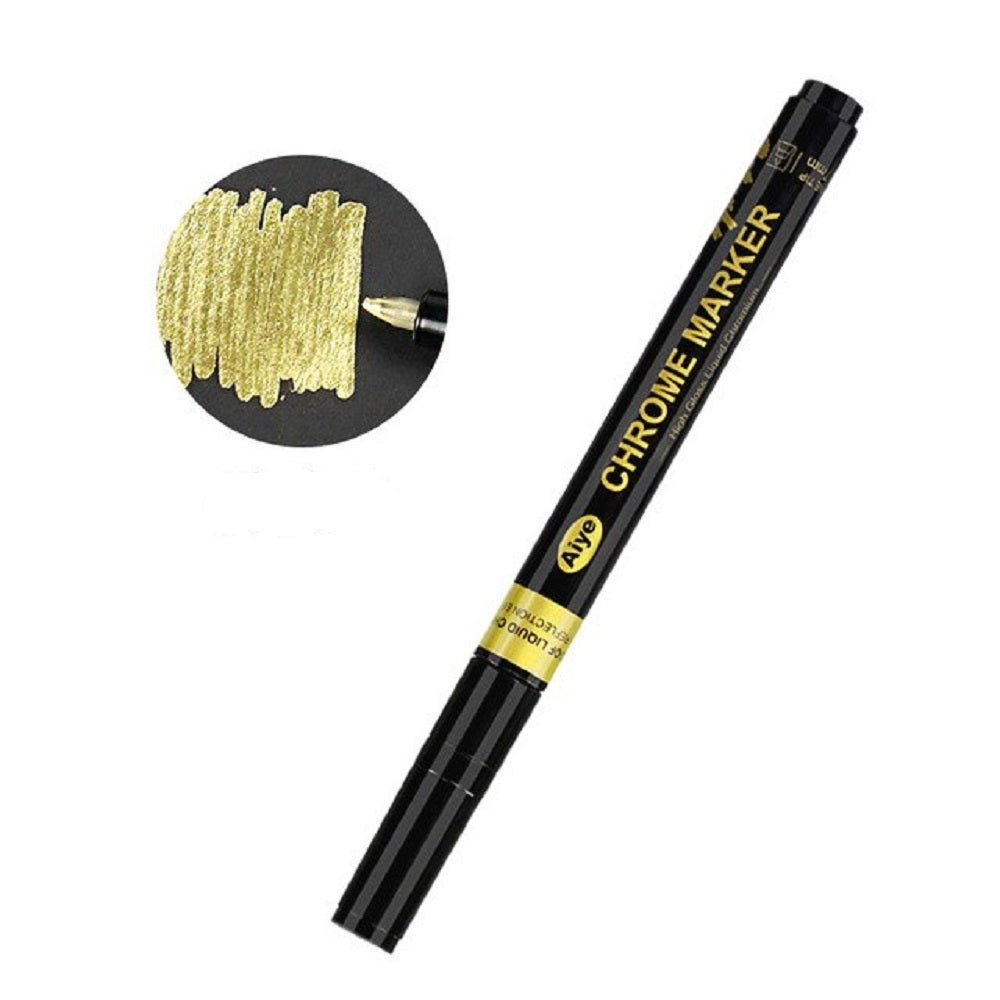 High Gloss Liquid Chrome Reflective mirror effect Marker pen | Gold/Rose gold/Silver - Supple Room