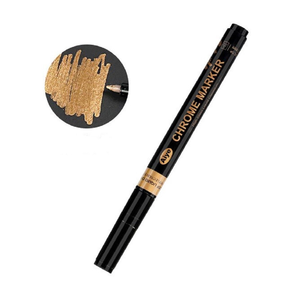 High Gloss Liquid Chrome Reflective mirror effect Marker pen | Gold/Rose gold/Silver - Supple Room
