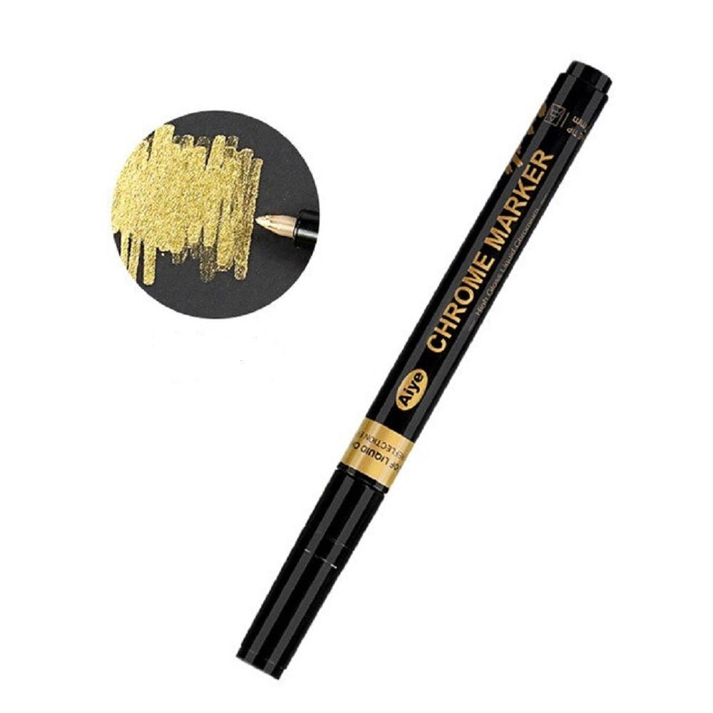 High Gloss Liquid Chrome Reflective mirror effect Marker pen | Gold/Rose gold/Silver - Supple Room